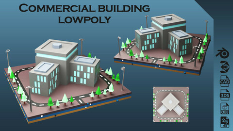 Commercial building Lowpoly Vol 01
