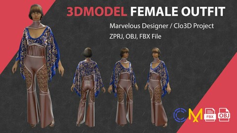 Bat Sleeves Woman Marvelous Designer And Clo3d