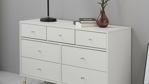 Mystic 1200 7-tier wide chest of drawers