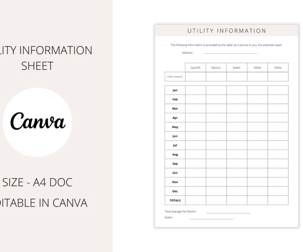 ArtStation - Utility Information Sheet Template | Artworks
