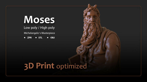 3D Moses  ( Michelangelo's Masterpiece)