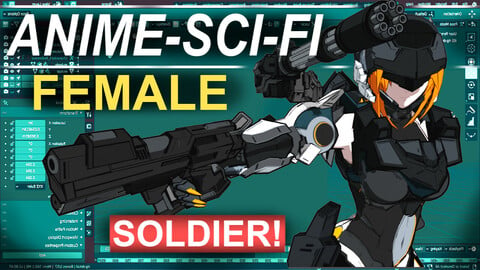 Anime-Style: Sci-Fi FEMALE (Soldier)