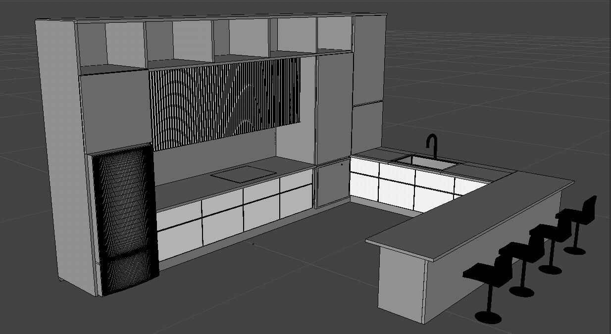 ArtStation Kitchen set Game Assets