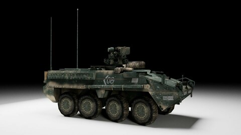 Stryker MGS Ready for animation