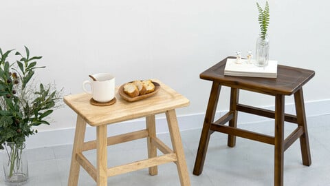 Main wooden stool chair planter stand