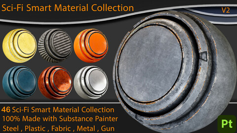 Sci-Fi Smart Material Collection - Adobe Substance 3d Painter