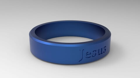 Jesus Ring Blue