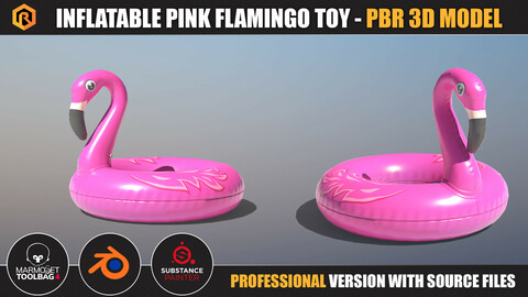 Inflatable Pink Flamingo Toy PBR