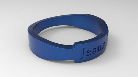 Jesus Ring Female Blue