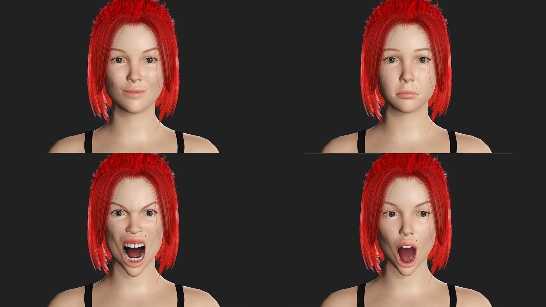 ArtStation - Red Hair Woman Game Ready | Game Assets