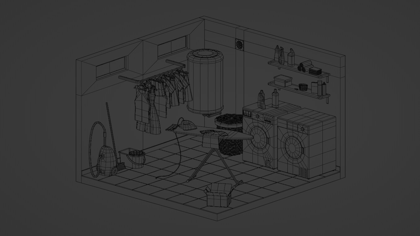 ArtStation Laundry room Game Assets