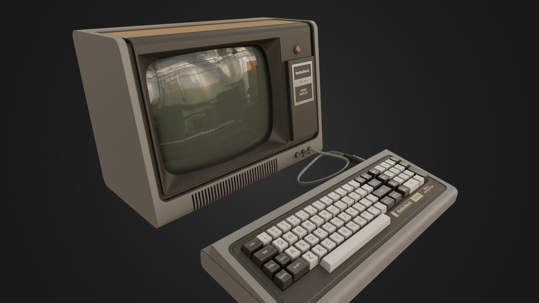 ArtStation - RadioShack TRS-80 with video display | Game Assets