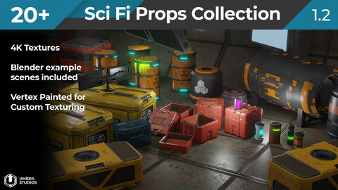 Sci Fi Props Mega Collection | Barrels, Crates, Monitors and more