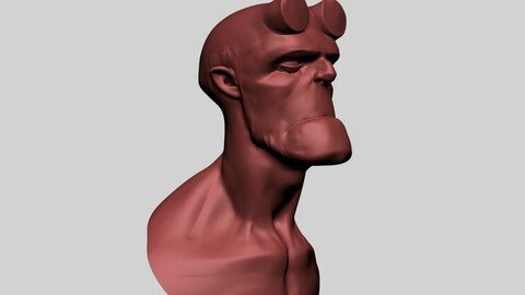 Stylized Hellboy Bust