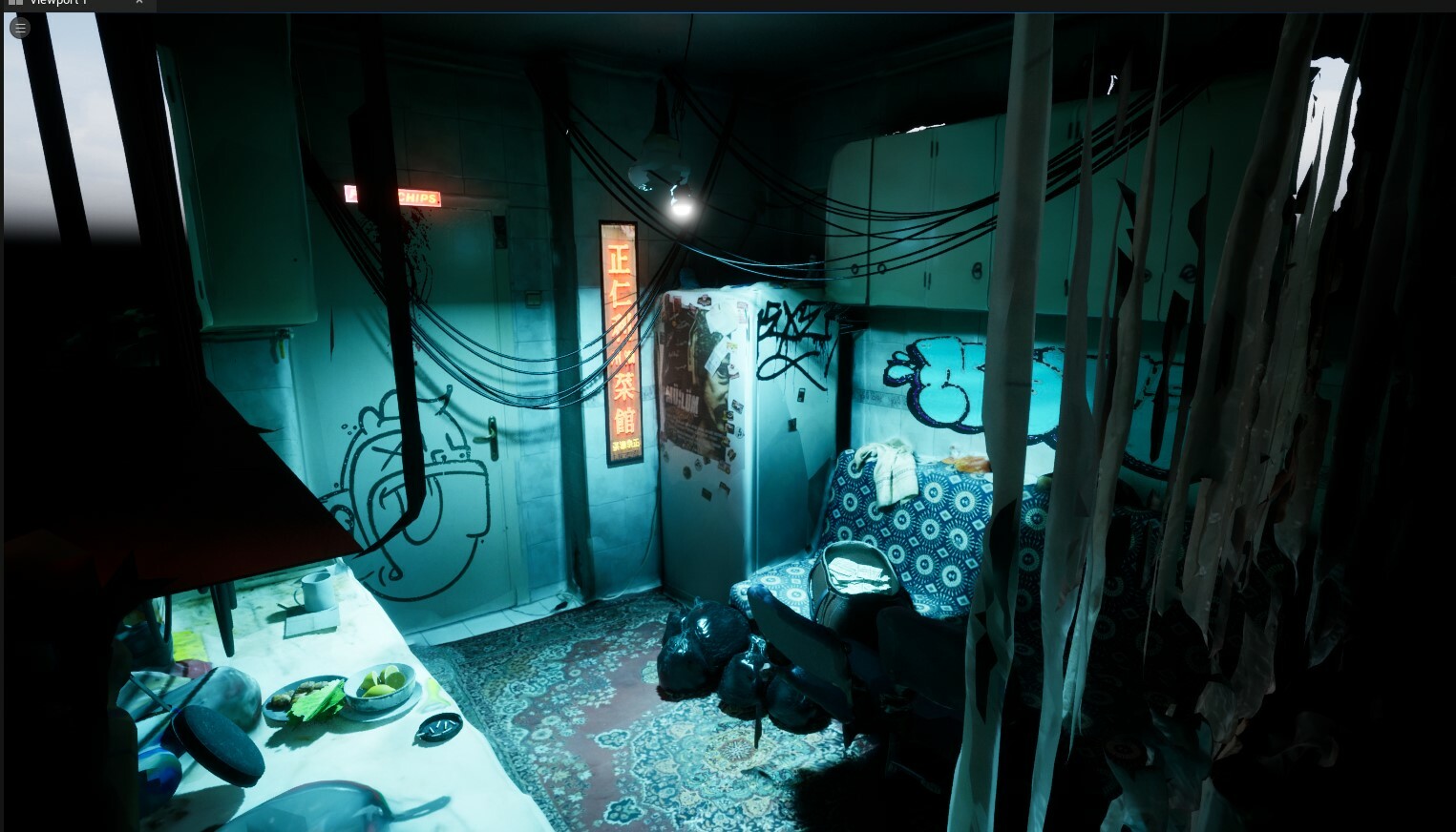 ArtStation - Gamer Room: Cyberpunk