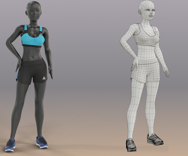 ArtStation - Woman Mannequin V2 Rigged | Game Assets