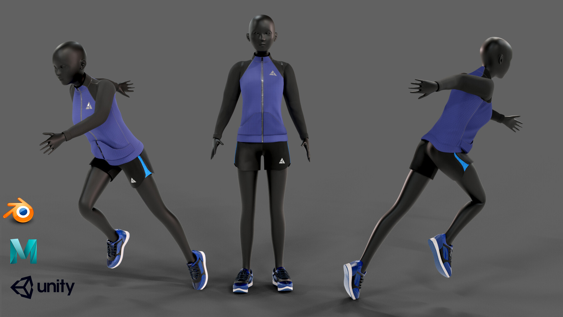 ArtStation - Woman Mannequin V1 Rigged In Blender | Game Assets