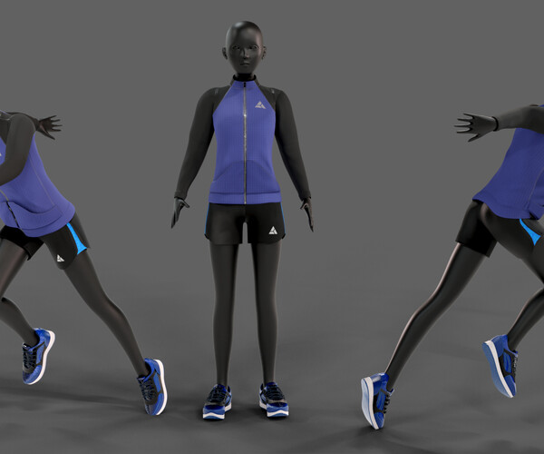 ArtStation - Woman Mannequin V1 Rigged In Blender | Game Assets