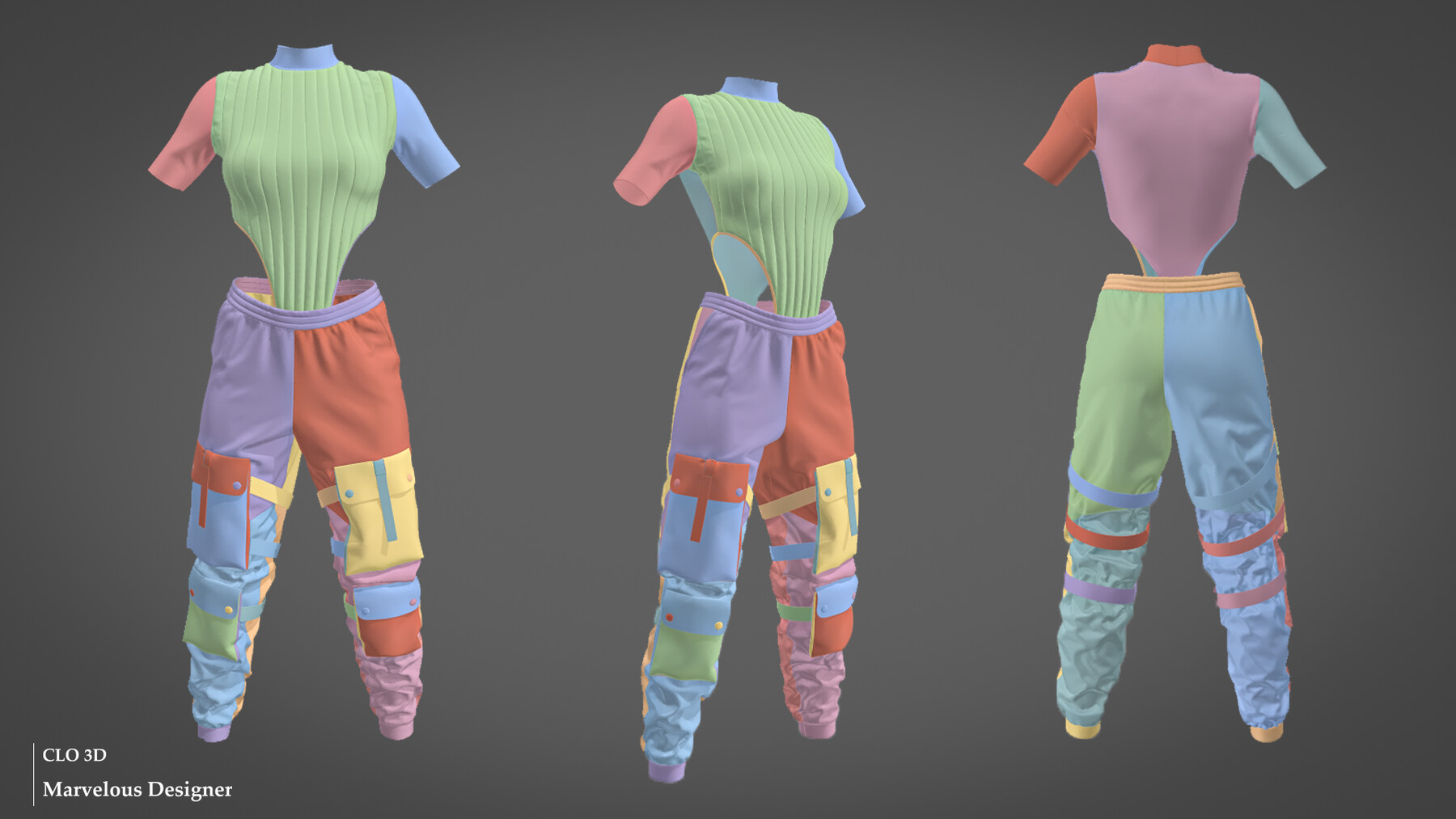 ArtStation - Female set / Marvelous Designer/Clo3D project file + OBJ ...