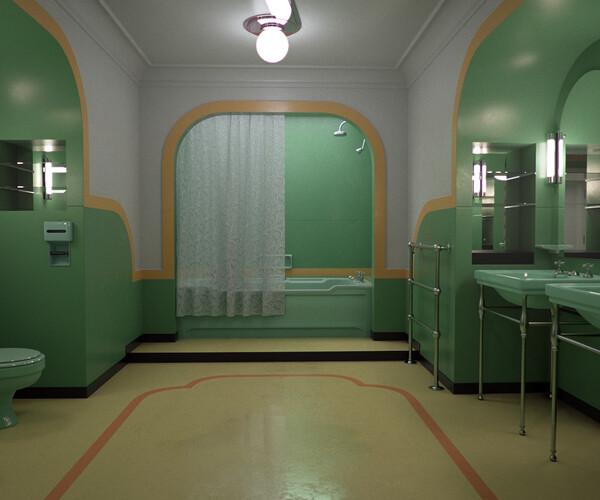 ArtStation - Bathroom From 'The Shining' 3D Model | Game Assets