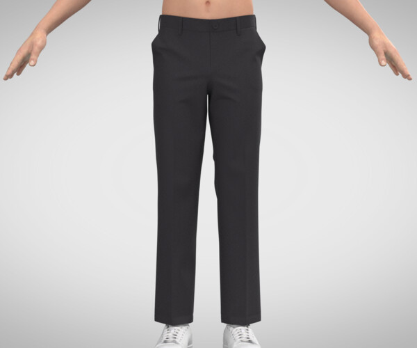 ArtStation - Straight Leg Dress Pants, Marvelous Designer, Clo3D +fbx ...