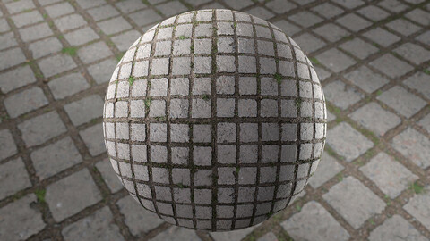 Cobblestones Tile (PBR Material 8K)