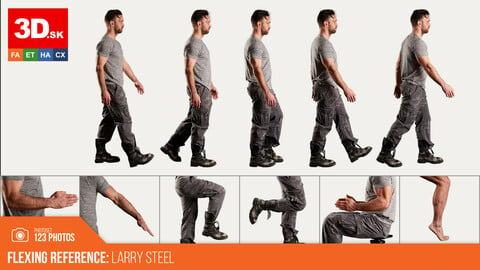 Flexing Male Reference | Larry Steel