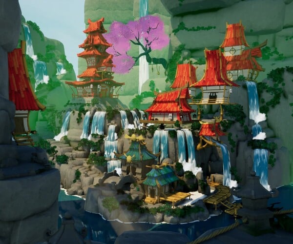 ArtStation - Stylized Japanese Mountain Shrine | Game Assets