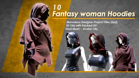 10 Fantasy Woman Hoodies