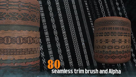 80 seamless trim brush and alpha