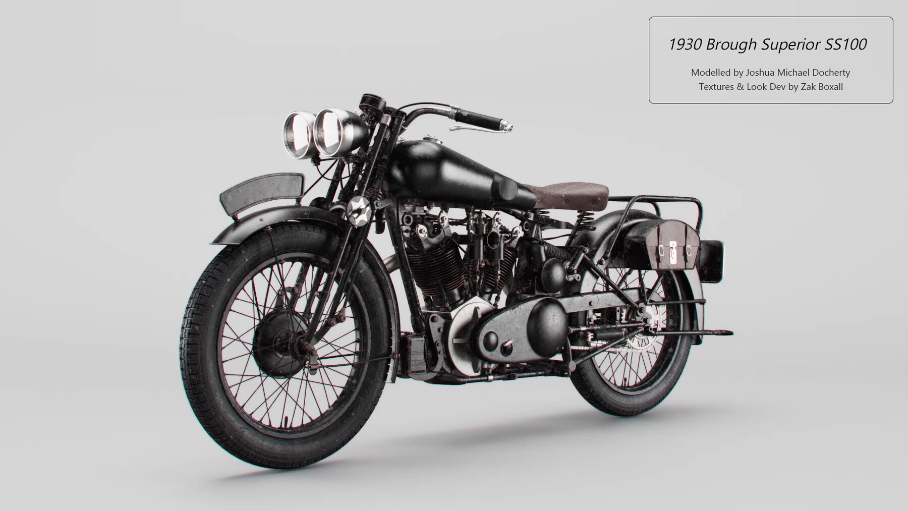 ArtStation - 1930 Brough Superior SS100 3D Model (for VFX Use Or Games ...