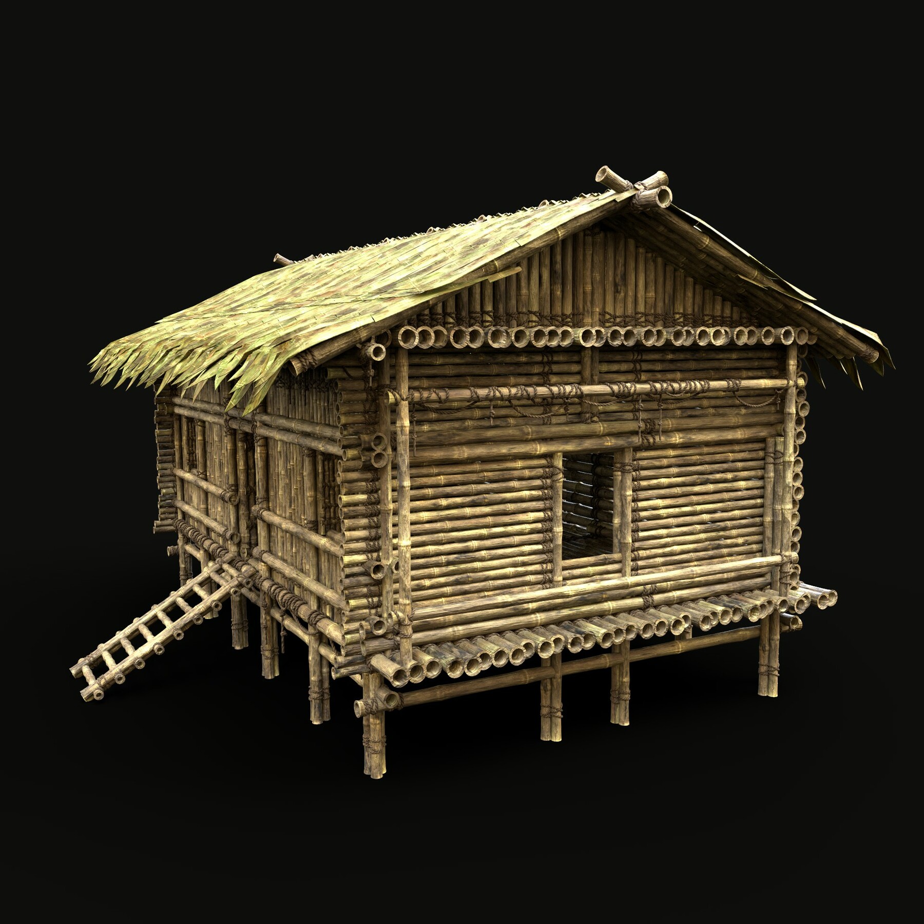 Tribal Jungle Hut - 3D Model by Enterables