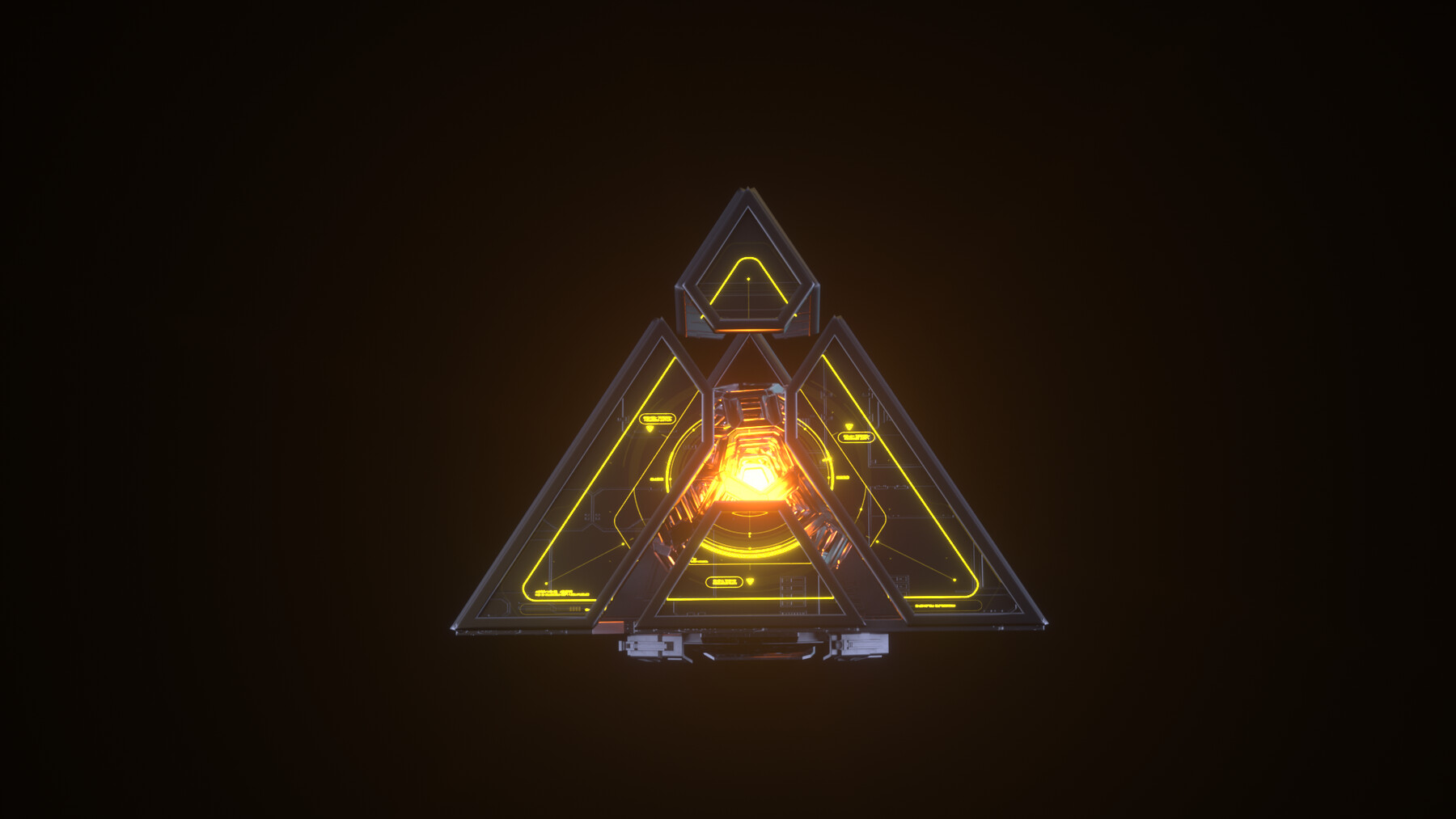 ArtStation - Triangular Pyramid Triangle Sci-Fi Cube Block Matrix Core ...