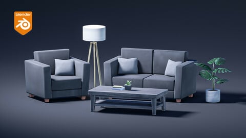 Living Room | Blender Asset Pack