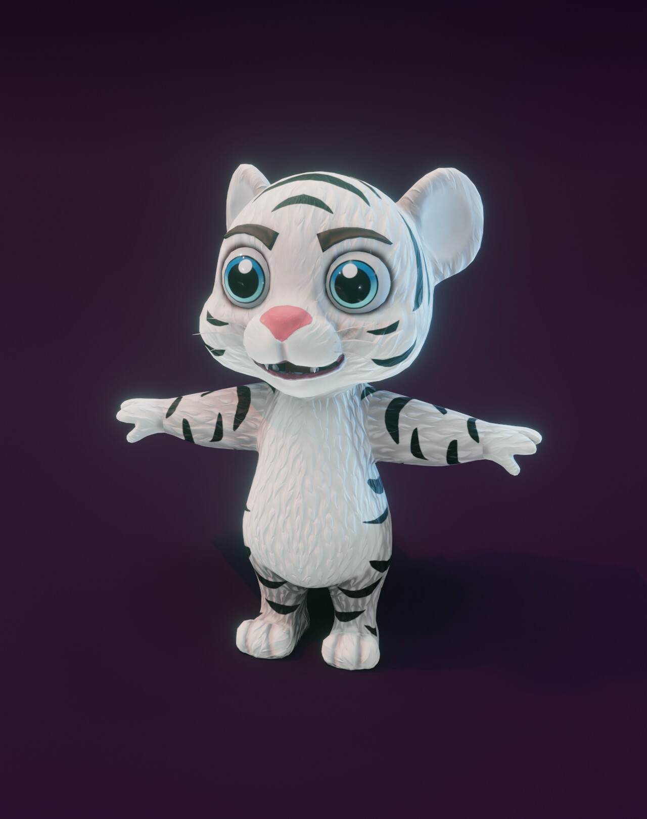 Cartoon Tiger Animated 3D Model in Characters - UE Marketplace