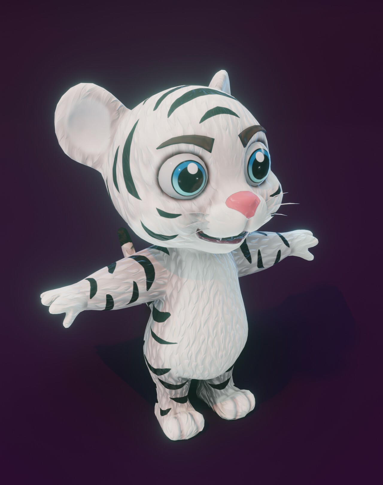 Cartoon Tiger Animated 3D Model in Characters - UE Marketplace