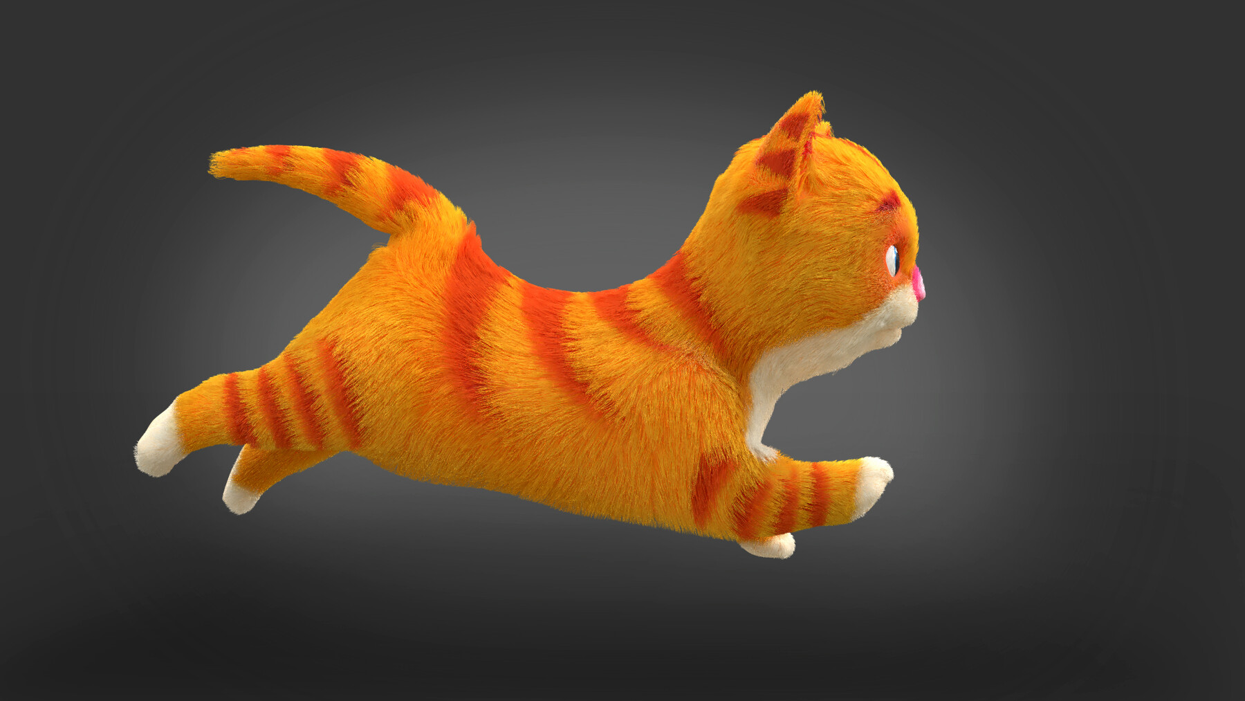 Fur Yellow Cute Cat kitten animated