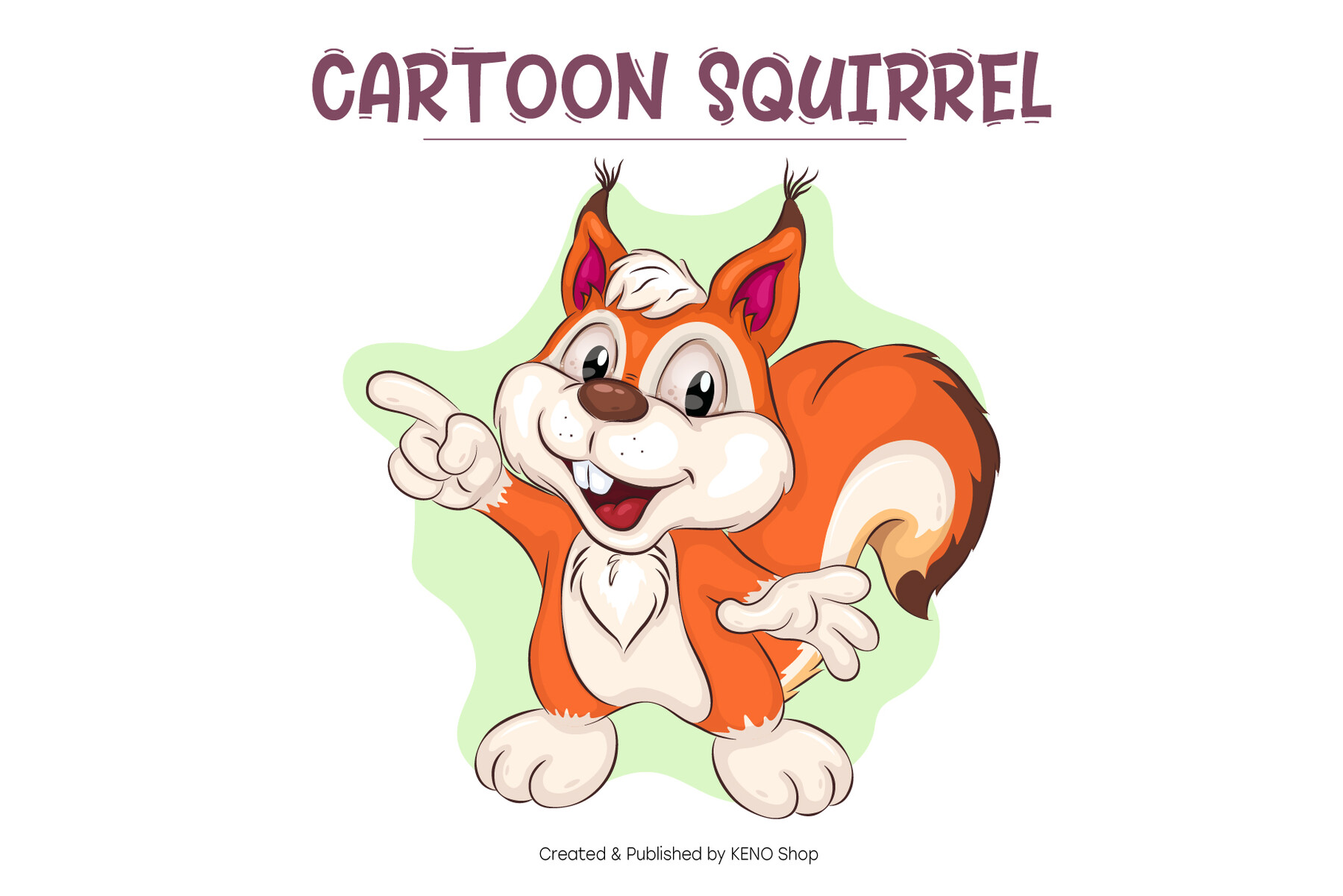 ArtStation Cute Cartoon Squirrel. TShirt, PNG, SVG. Artworks