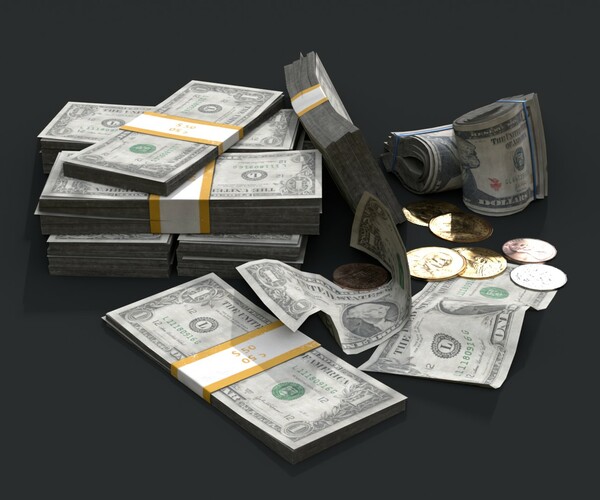 ArtStation - Money Loot - US dollars | Game Assets