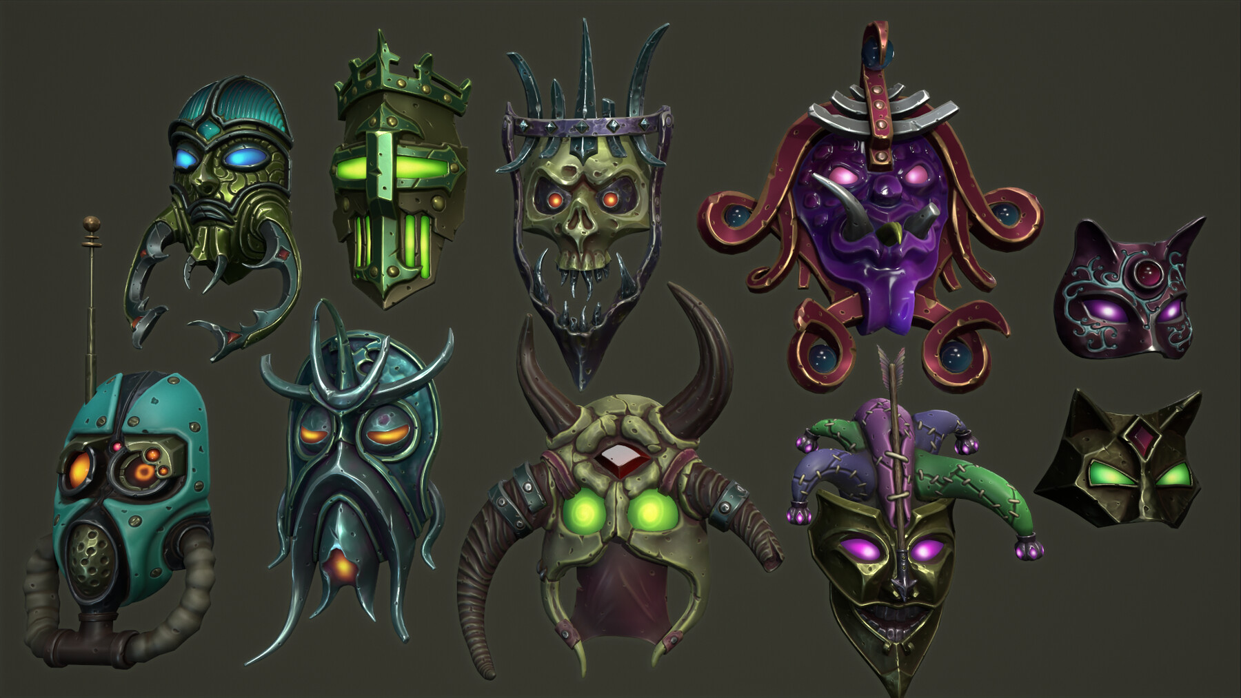 ArtStation - Fantasy masks 2 collection | Game Assets