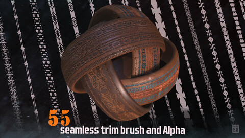 55 Seamless trim pattern alpha and brush_vol2