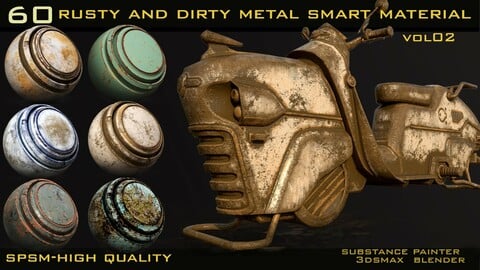 60 Rusty and Dirty Metal Smart Materials-spsm-high quality-Vol 02
