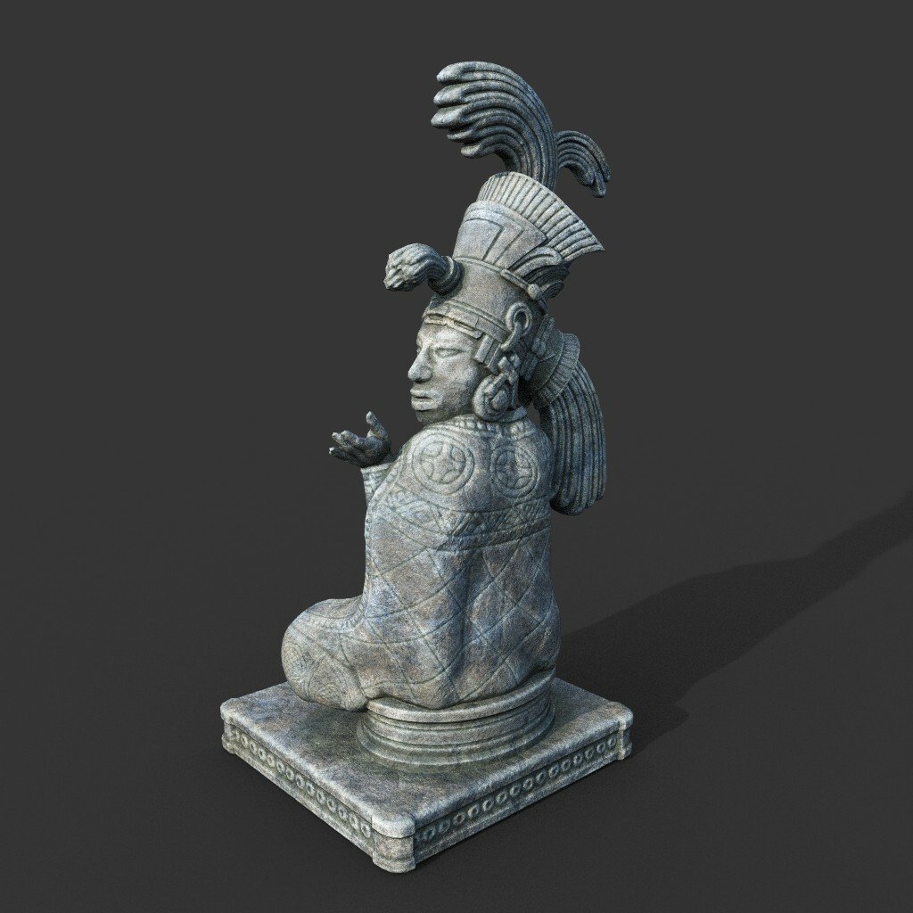 Artstation - Low Poly Mayan Inca Aztec Statue 220511 