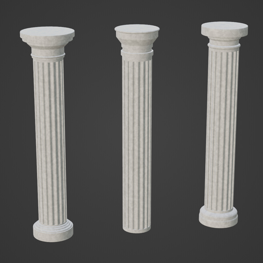 ArtStation Greek and Roman Columns Game Assets