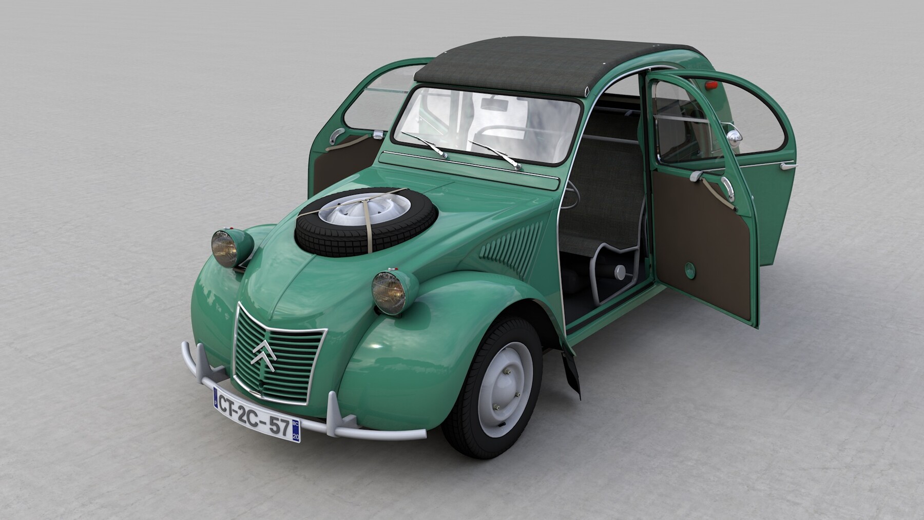 ArtStation - CITROEN SAHARA 2CV 1964 | Game Assets