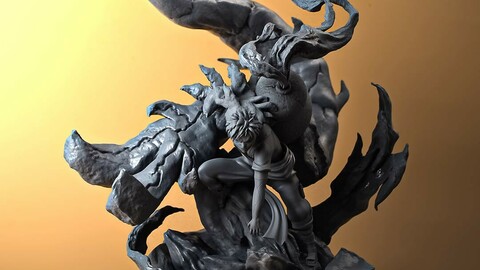 Gaara Sand demon fan art 3d model