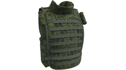Russian Army Bulletproof Vest 6b45 "Ratnik" (Marvelous Designer / Clo 3D project+OBJ)