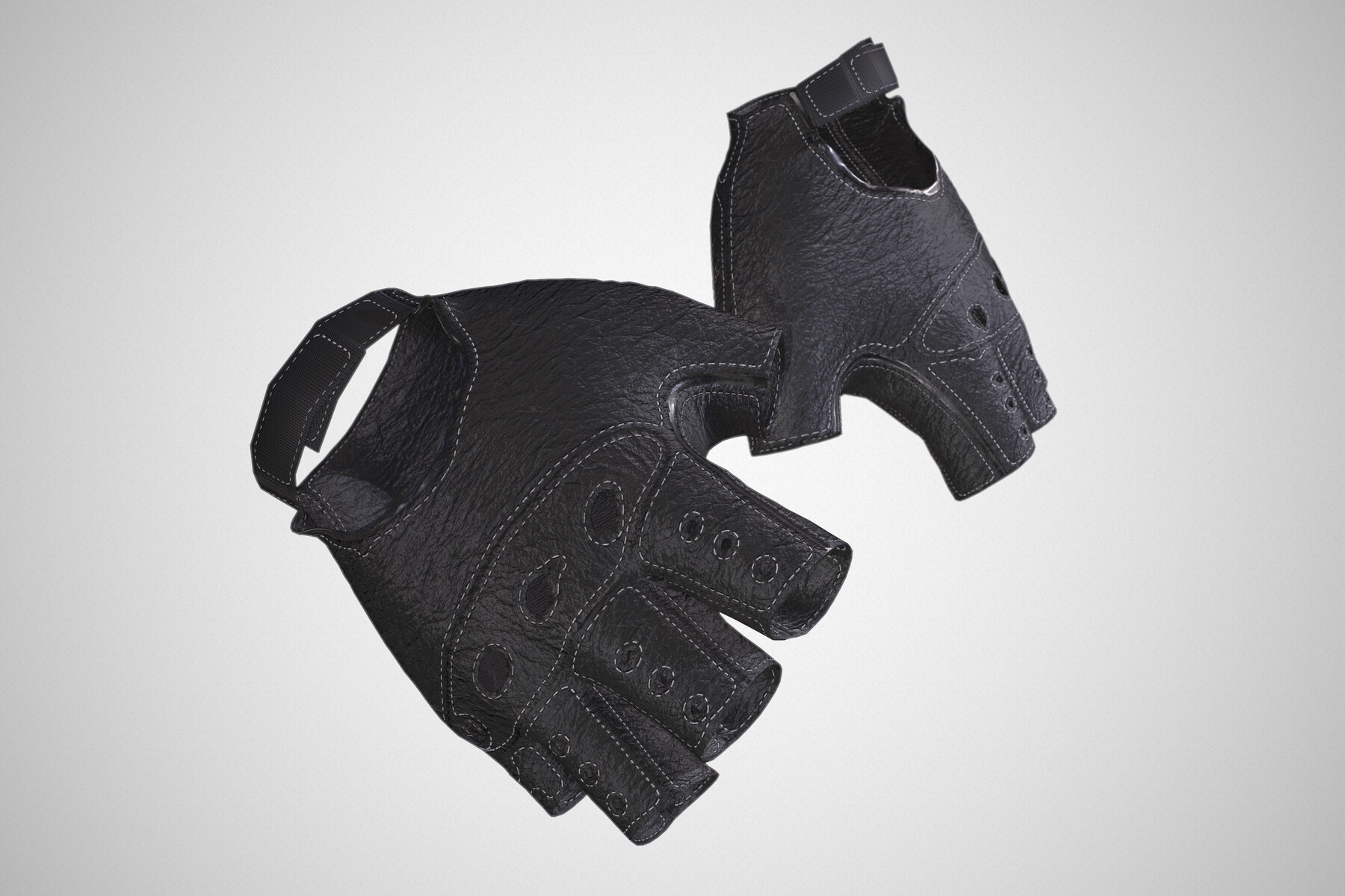 ArtStation - Fingerless leather glove