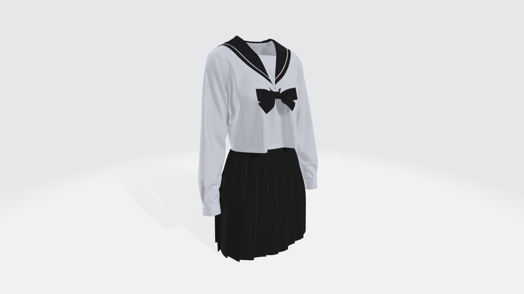 ArtStation - Sailor Collar School Uniform 1, Marvelous Designer, Clo3D ...