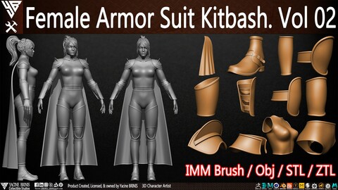 Female Armor Suit Kitbash. Vol 02